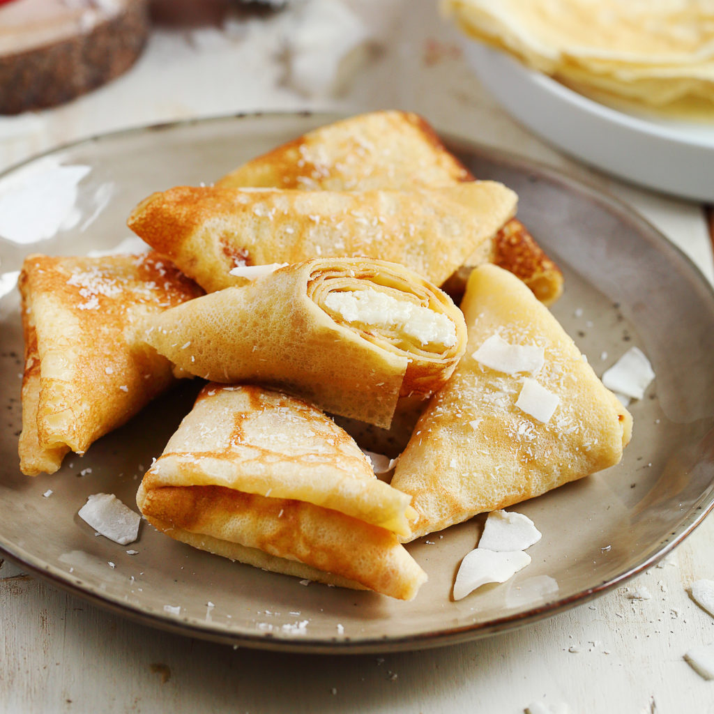 Samoussas de crêpes noix de coco - Régilait