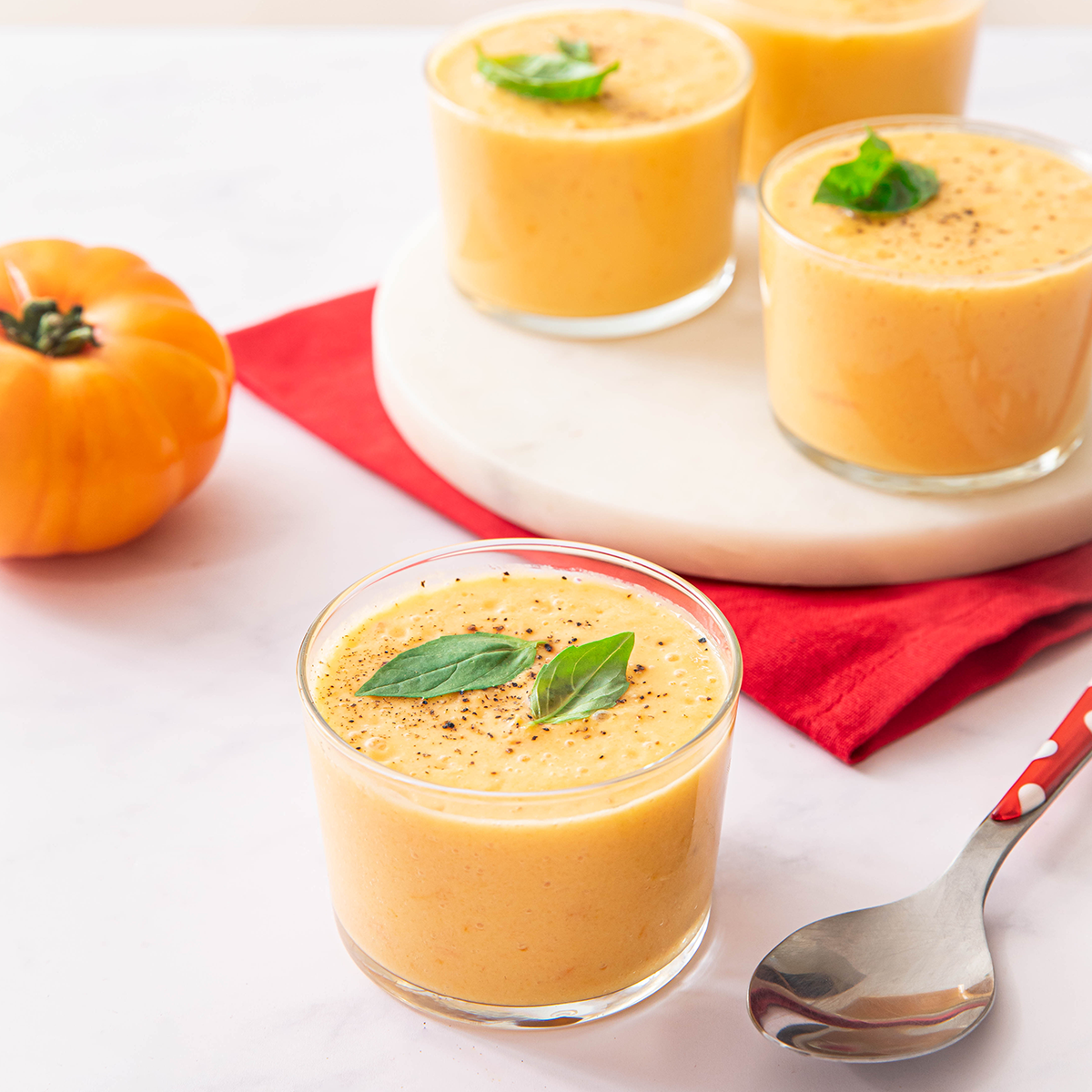 Gaspacho de tomates jaunes