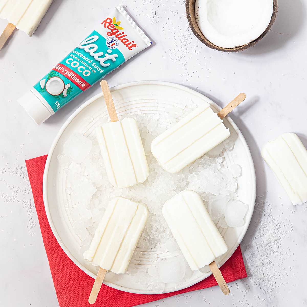 Popsicles à la noix de coco