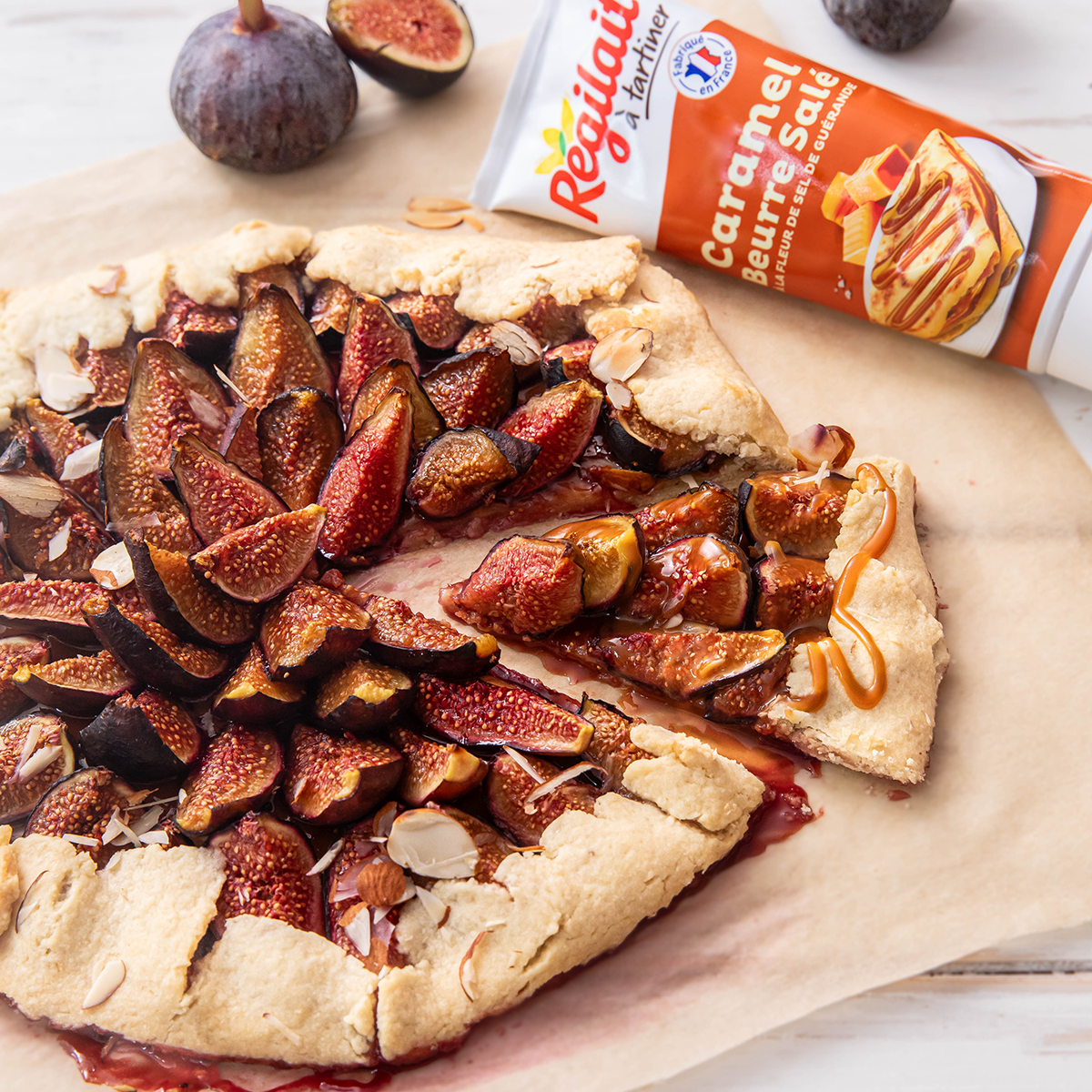 Tarte rustique figues et caramel