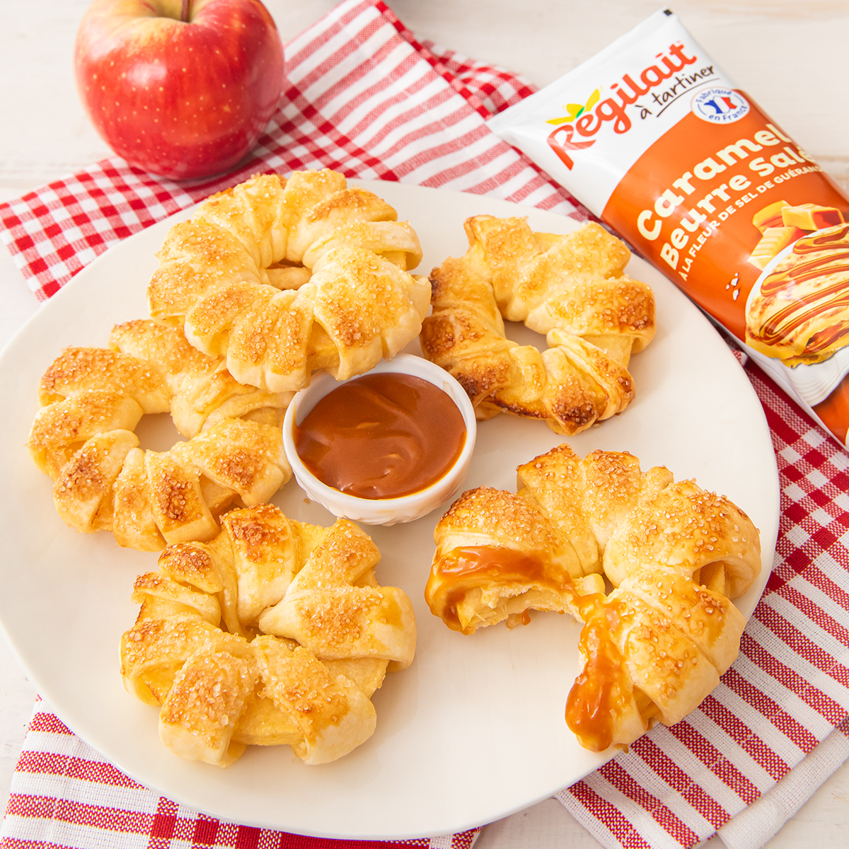 Donuts de pomme feuilletés