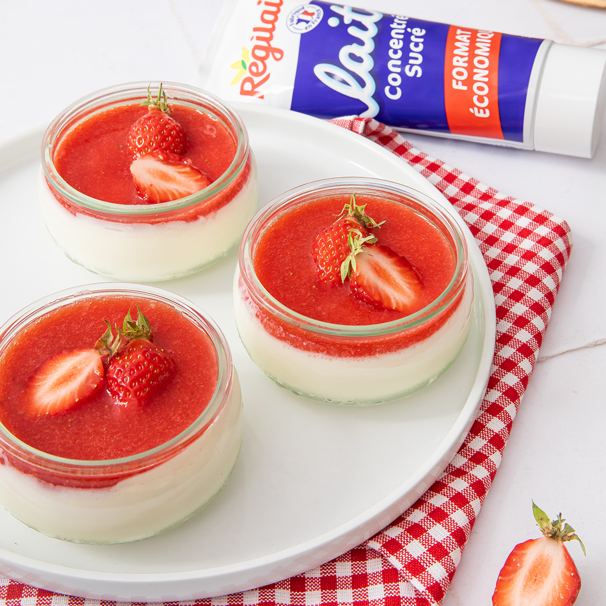 Panna cotta aux fraises